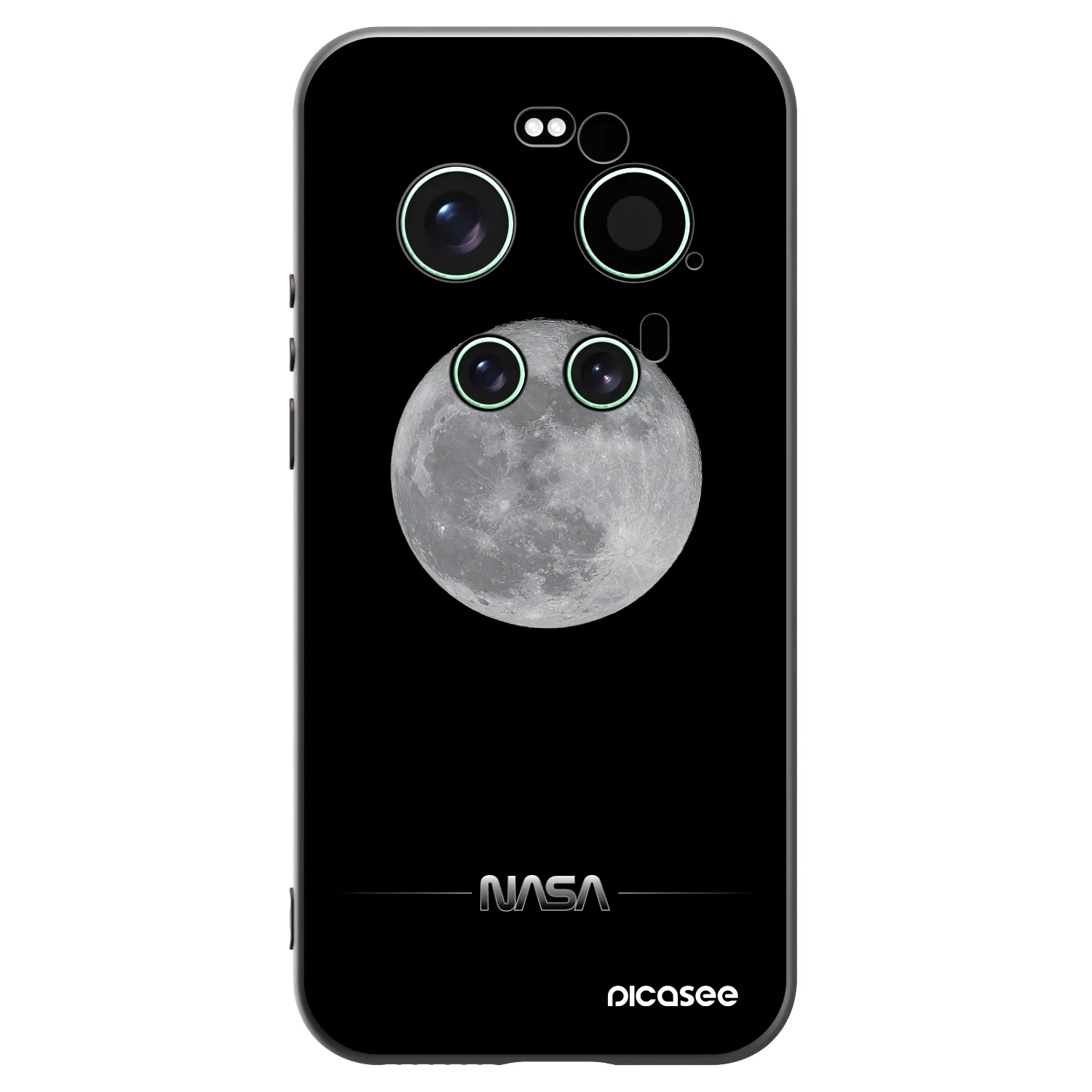 Picasee Μαύρη θήκη σιλικόνης για Xiaomi 17 Ultra - Moon Minimal