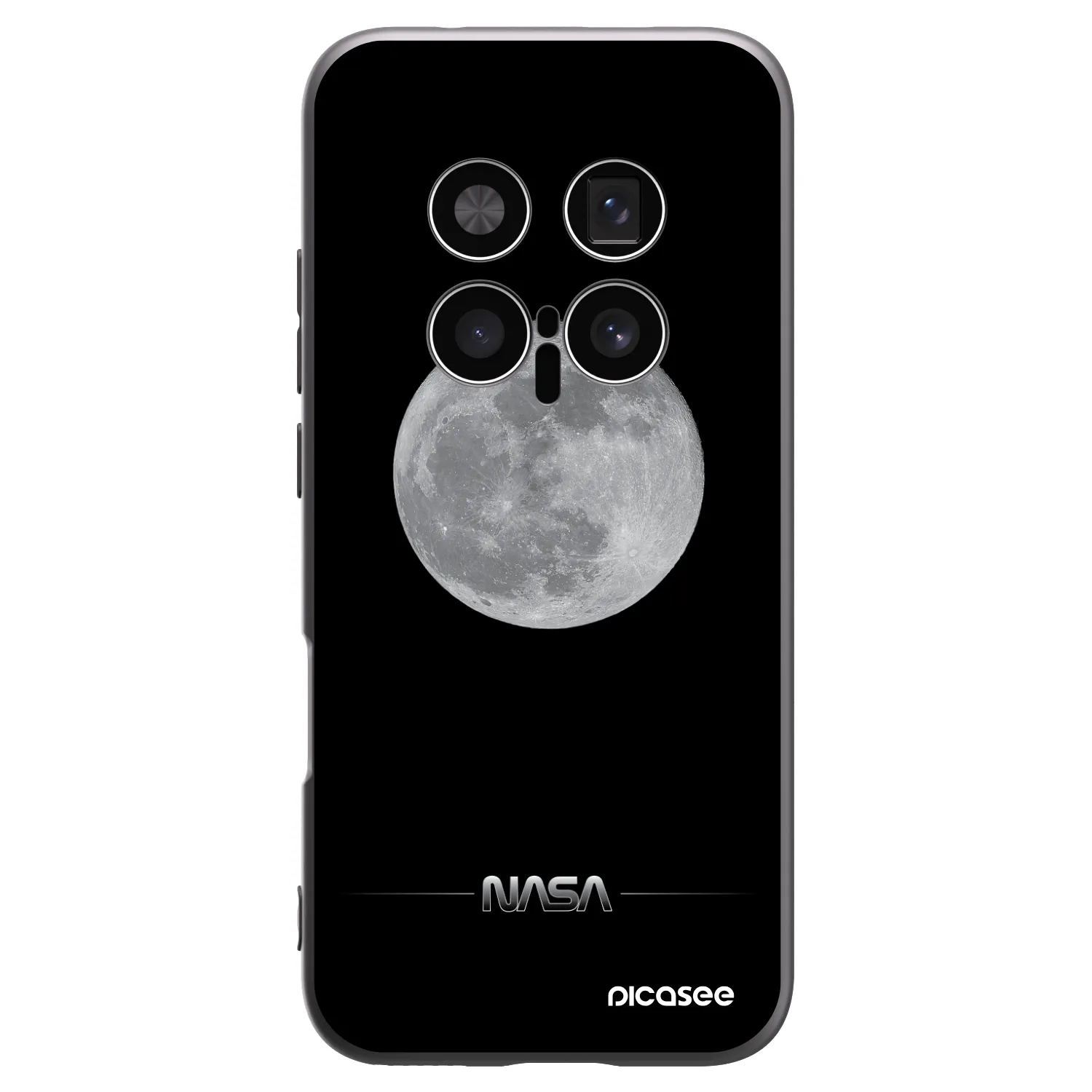 Picasee Μαύρη θήκη σιλικόνης για Honor Magic8 Pro 5G - Moon Minimal