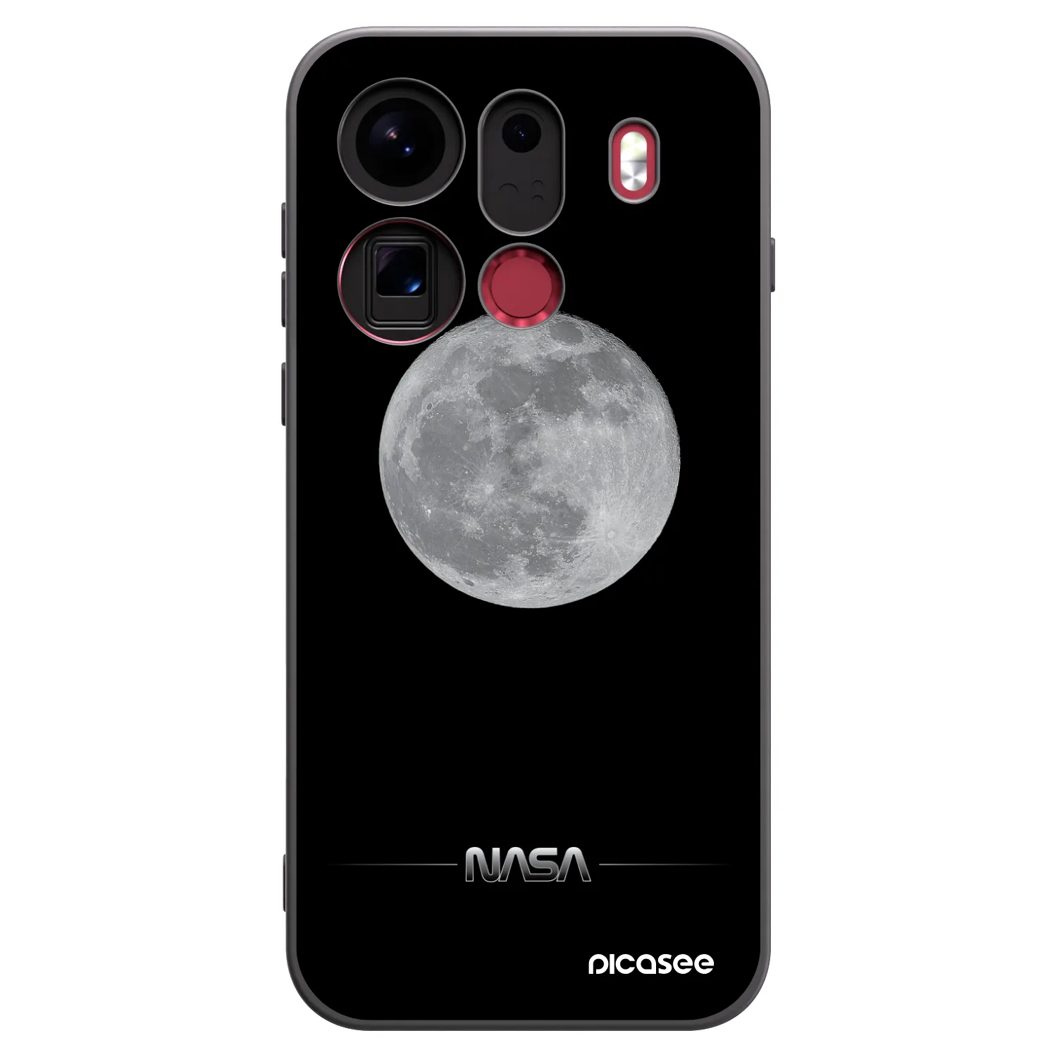 Picasee Μαύρη θήκη σιλικόνης για OPPO Find X9 Pro - Moon Minimal