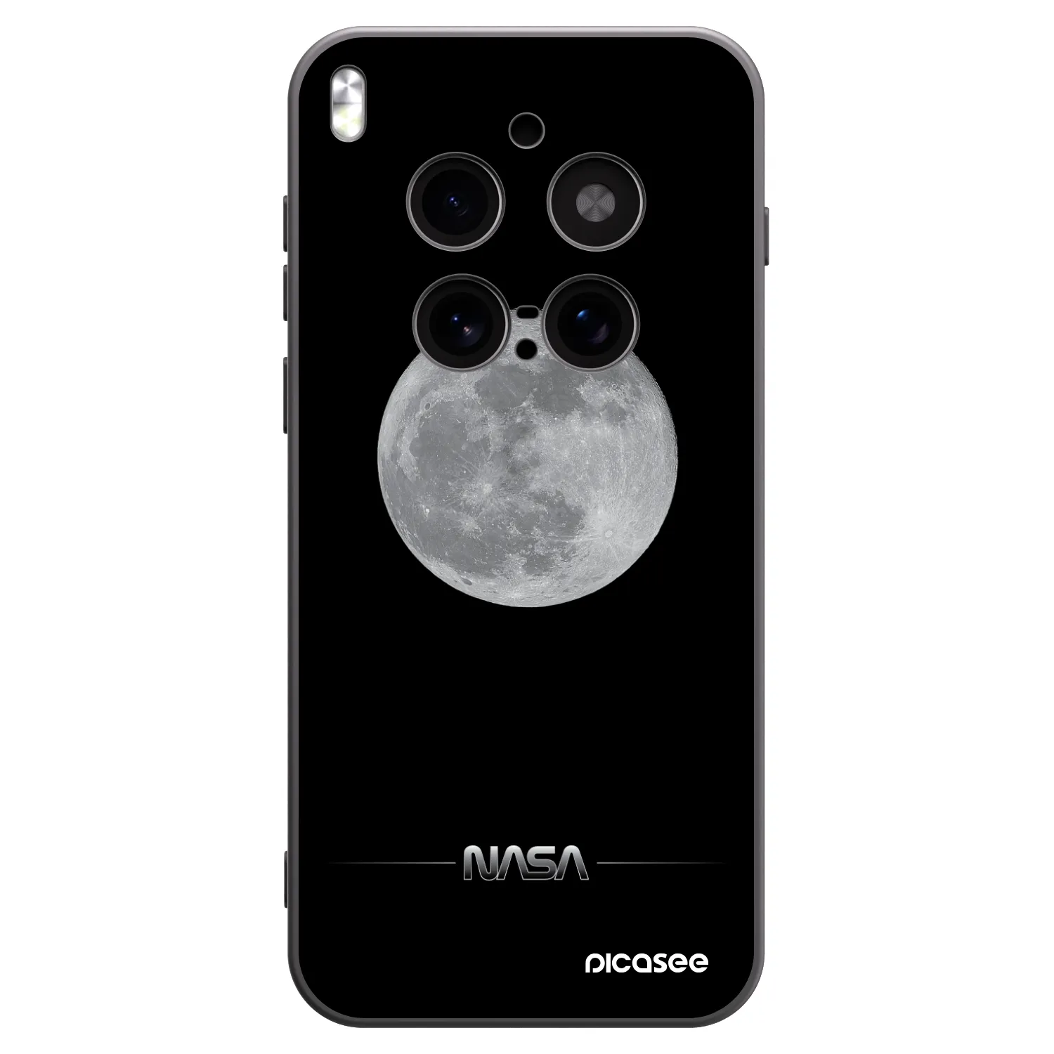 Picasee Μαύρη θήκη σιλικόνης για Vivo X300 Pro - Moon Minimal