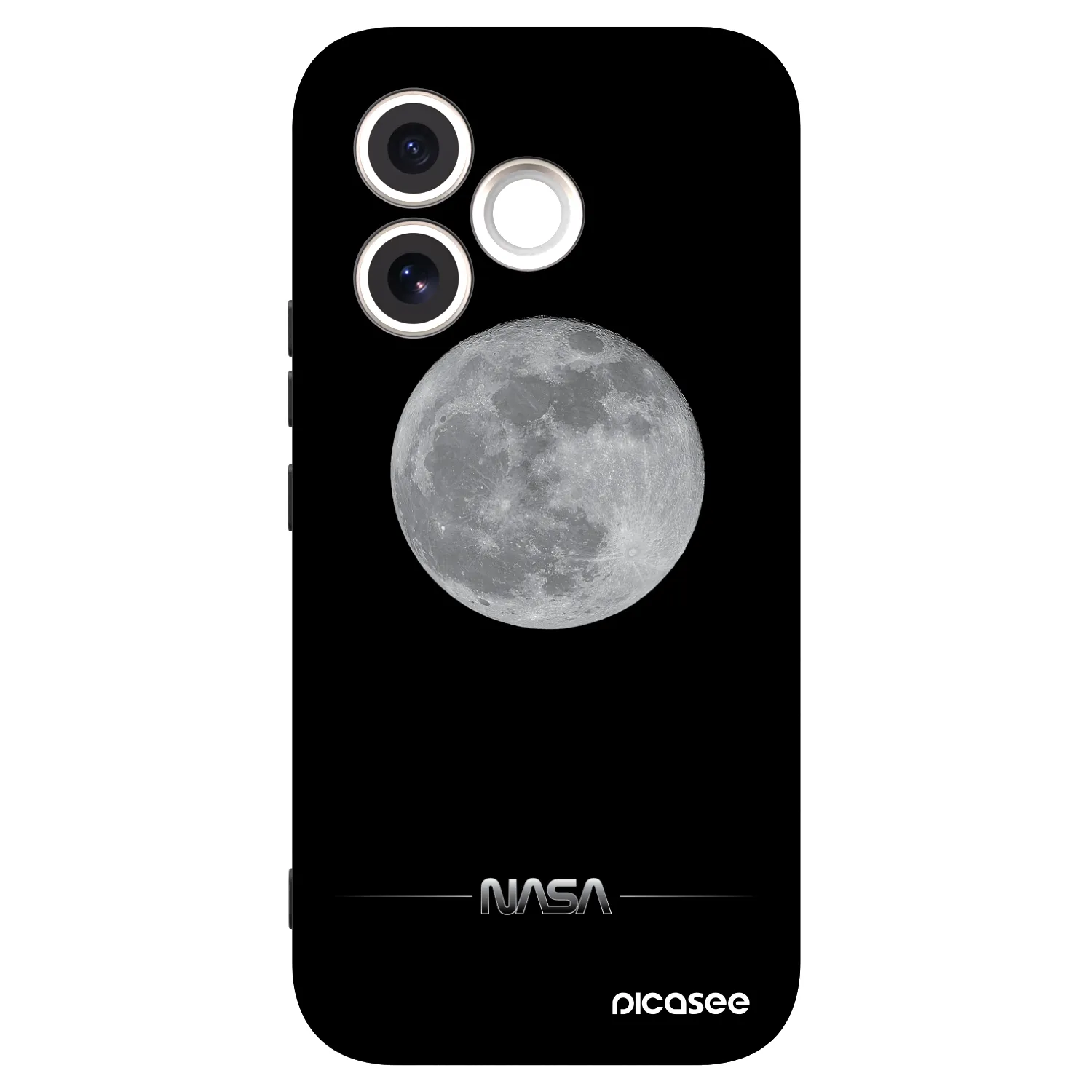 Picasee Μαύρη θήκη σιλικόνης για Honor 600 Lite - Moon Minimal