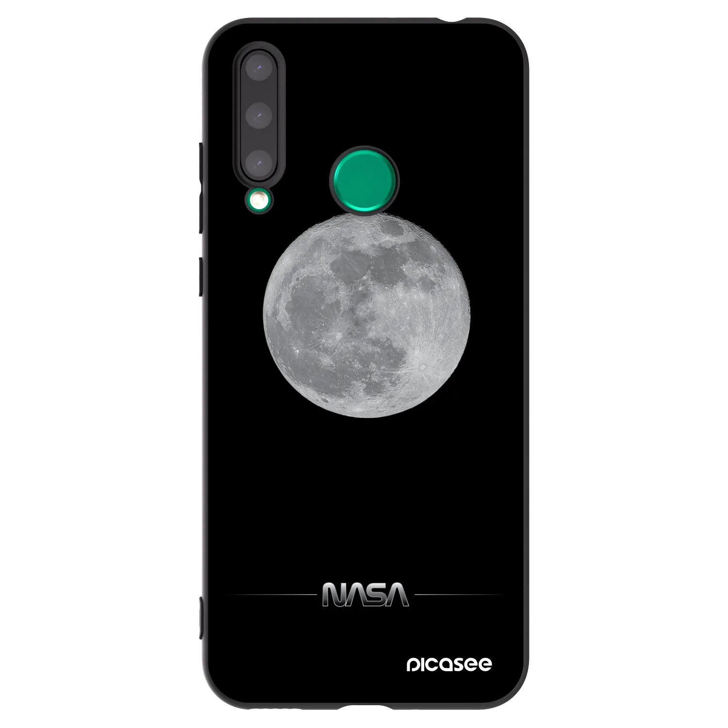 Picasee Μαύρη θήκη σιλικόνης για Honor 20 Lite - Moon Minimal