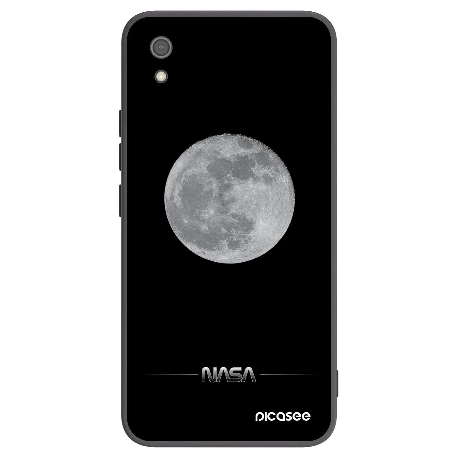 Picasee Μαύρη θήκη σιλικόνης για Xiaomi Redmi 7A - Moon Minimal