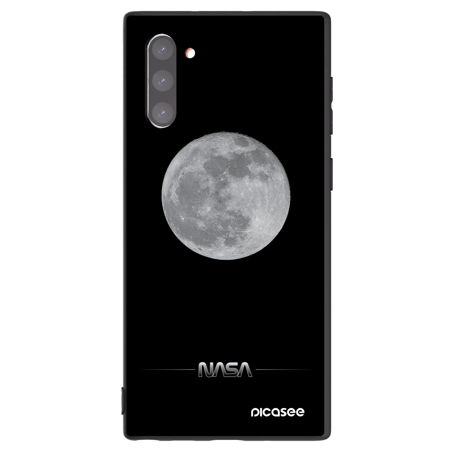 Picasee Μαύρη θήκη σιλικόνης για Samsung Galaxy Note 10 N970F - Moon Minimal
