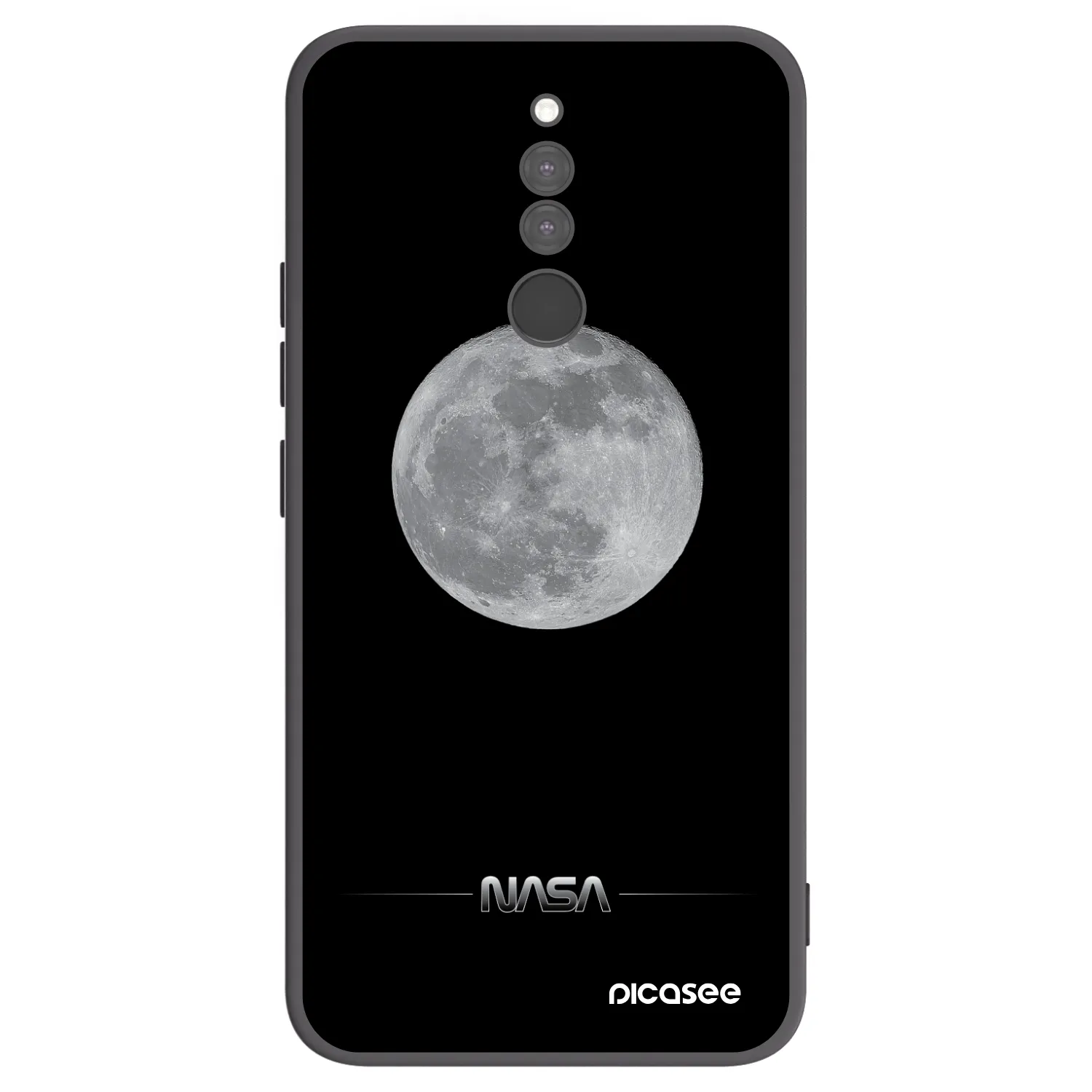 Picasee Μαύρη θήκη σιλικόνης για Xiaomi Redmi 8 - Moon Minimal