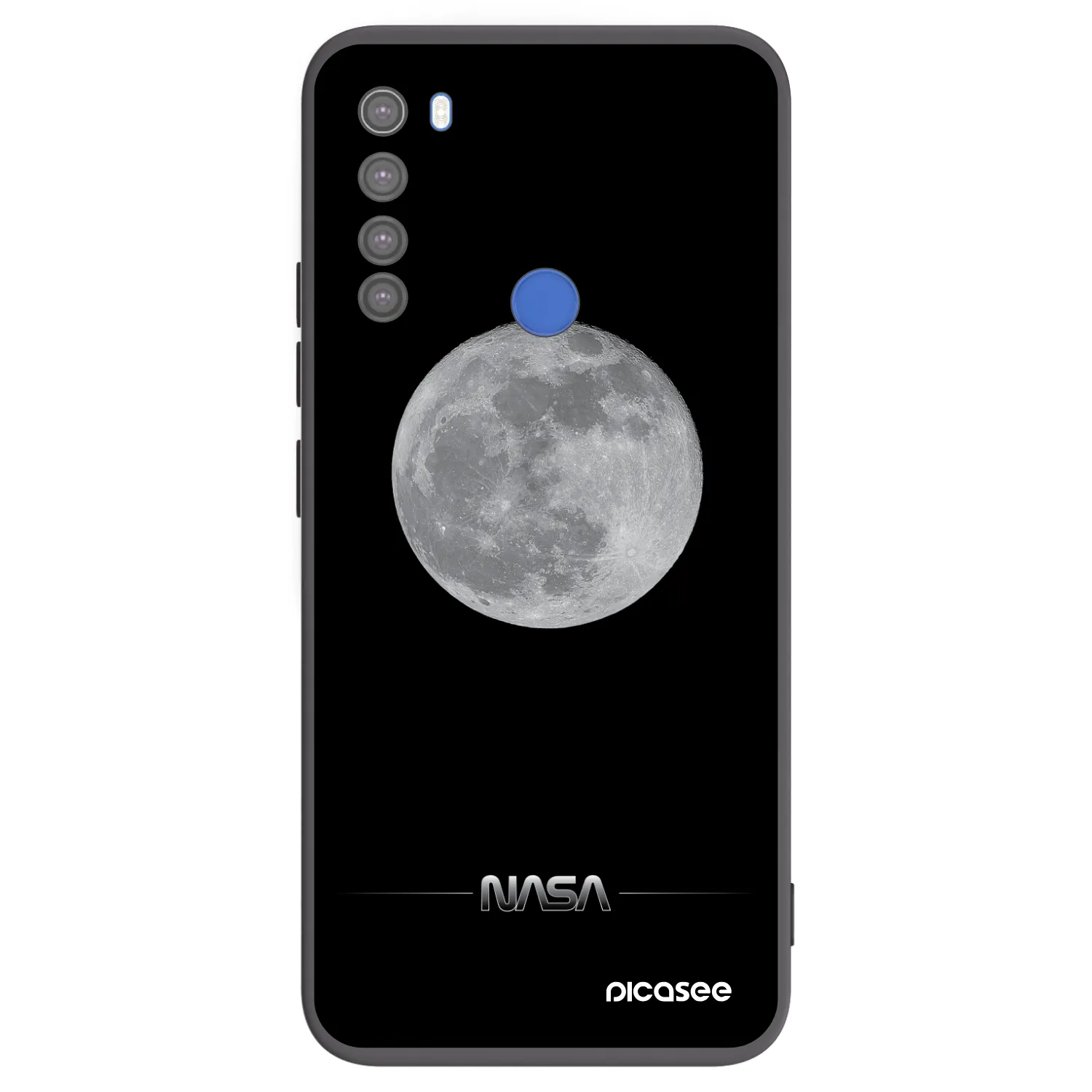 Picasee Μαύρη θήκη σιλικόνης για Xiaomi Redmi Note 8T - Moon Minimal
