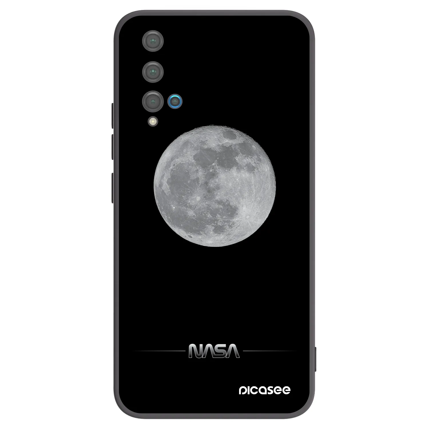 Picasee Μαύρη θήκη σιλικόνης για Huawei Nova 5T - Moon Minimal