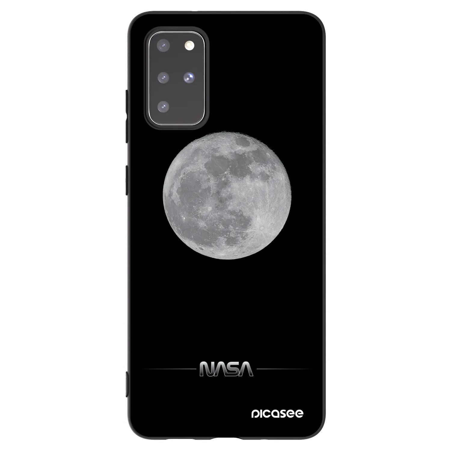 Picasee Μαύρη θήκη σιλικόνης για Samsung Galaxy S20+ G985F - Moon Minimal