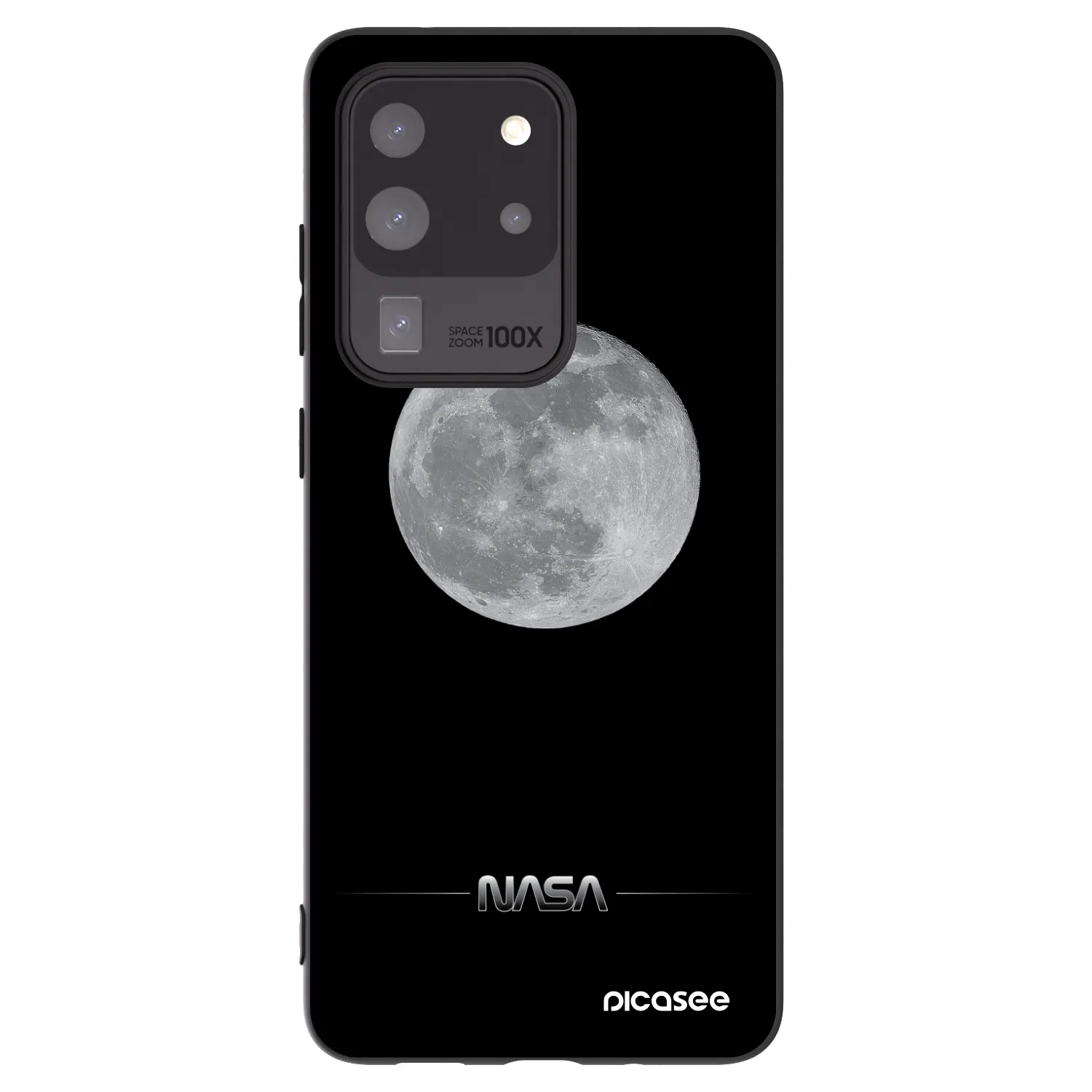 Picasee Μαύρη θήκη σιλικόνης για Samsung Galaxy S20 Ultra 5G G988F - Moon Minimal