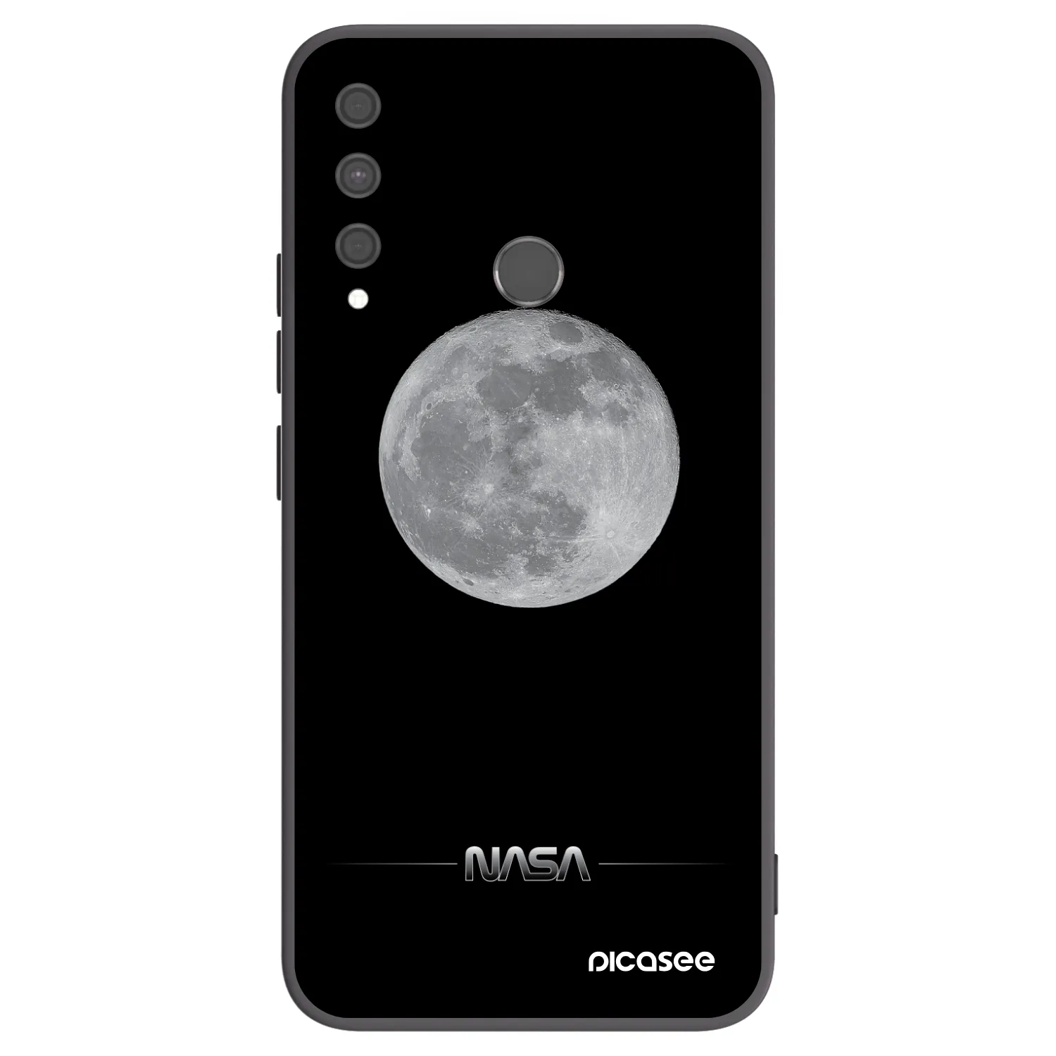 Picasee Μαύρη θήκη σιλικόνης για Huawei P40 Lite E - Moon Minimal