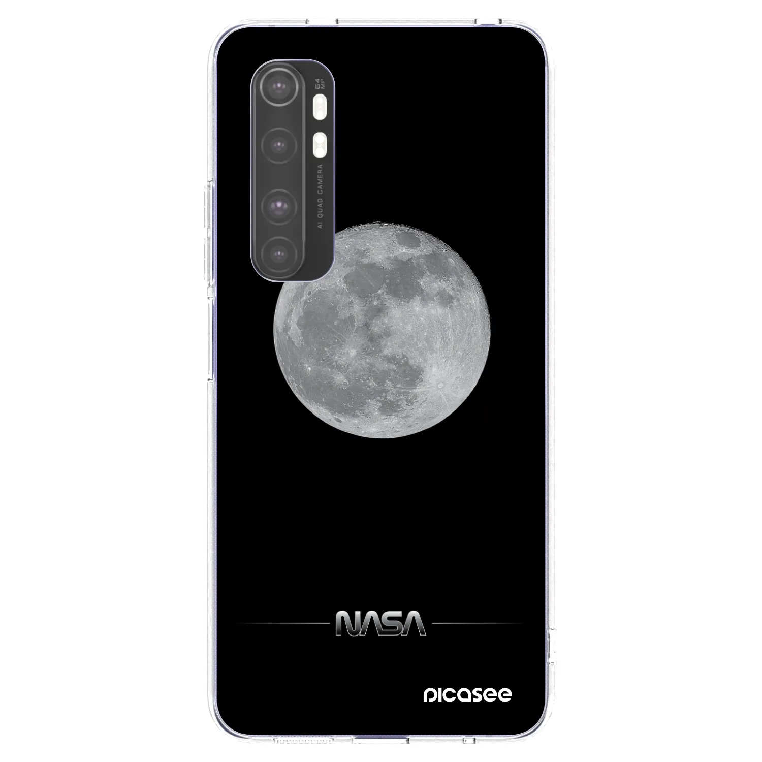 Picasee διαφανής θήκη σιλικόνης Xiaomi Mi Note 10 Lite - Moon Minimal
