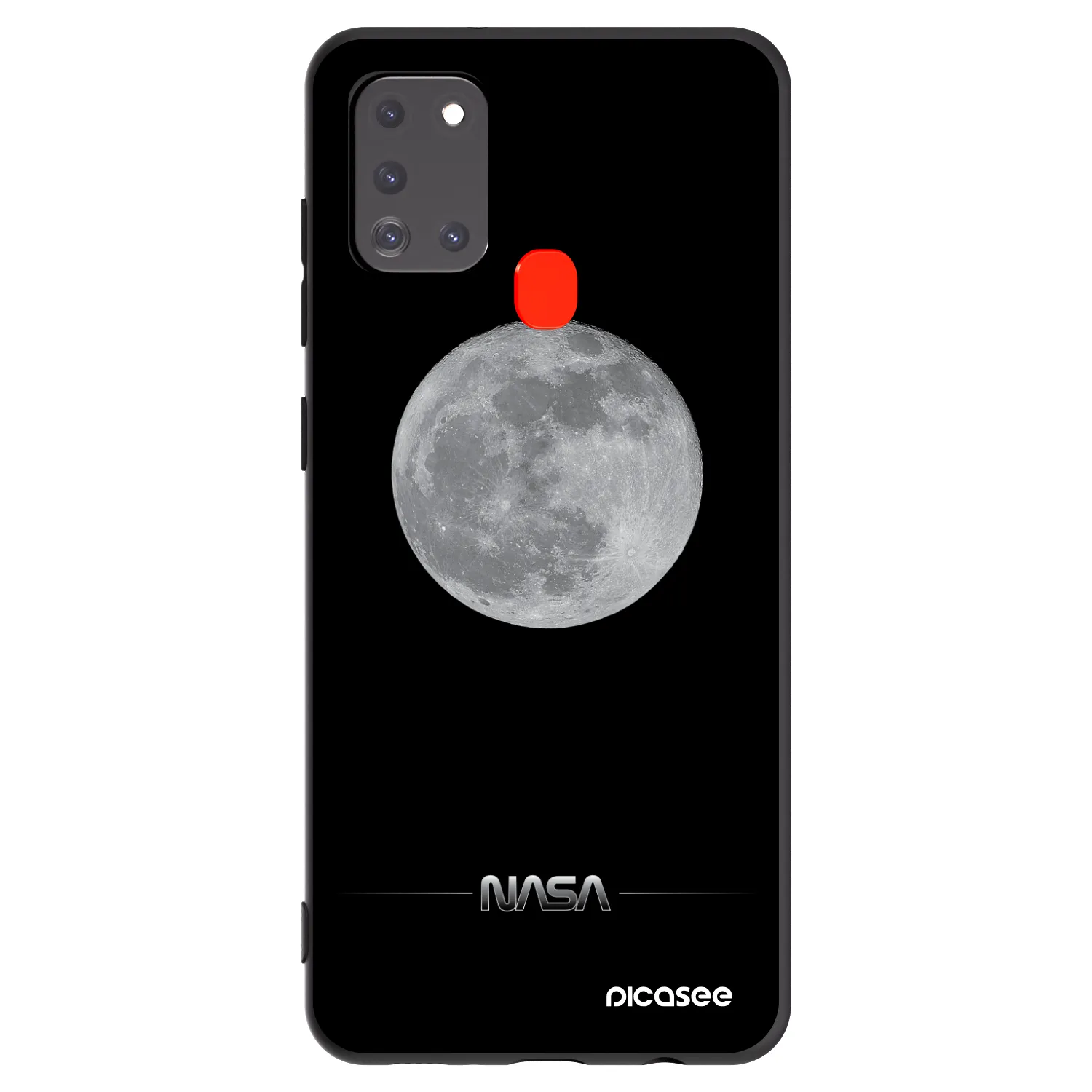 Picasee Μαύρη θήκη σιλικόνης για Samsung Galaxy A21s - Moon Minimal