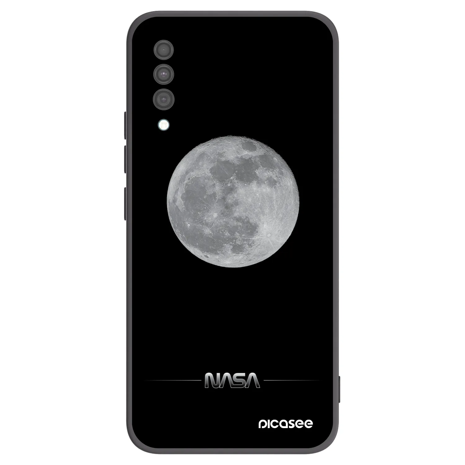 Picasee Μαύρη θήκη σιλικόνης για Samsung Galaxy A30s A307F - Moon Minimal