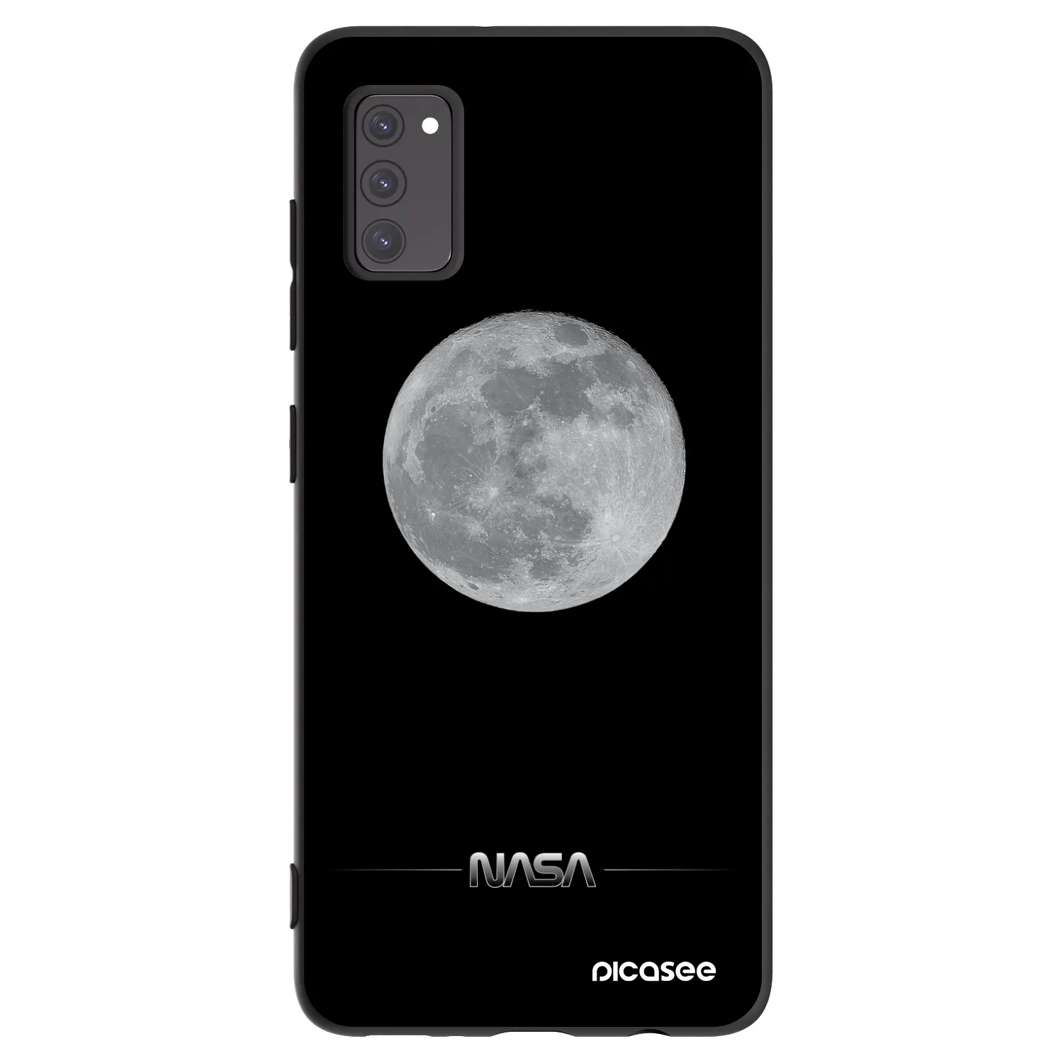 Picasee Μαύρη θήκη σιλικόνης για Samsung Galaxy A41 A415F - Moon Minimal