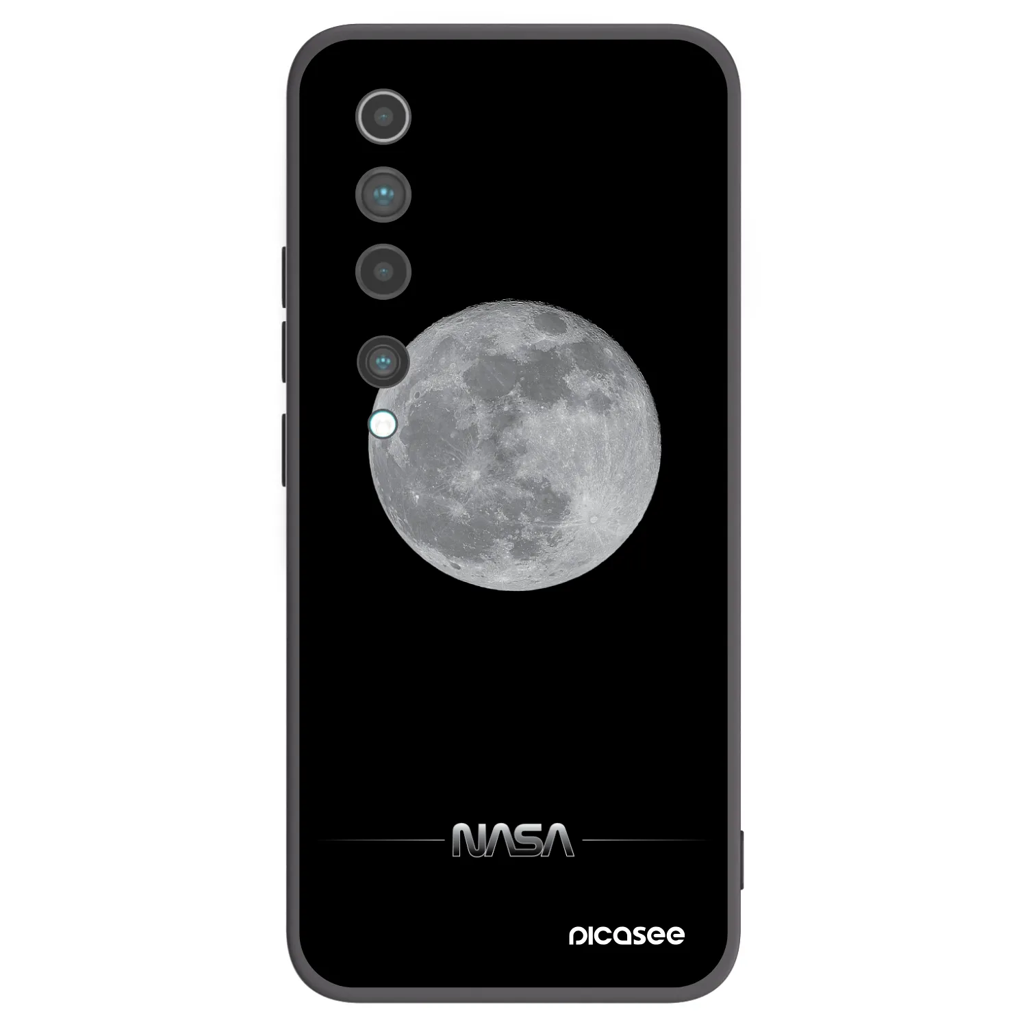 Picasee Μαύρη θήκη σιλικόνης για Xiaomi Mi 10 - Moon Minimal