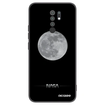 Picasee Μαύρη θήκη σιλικόνης για Xiaomi Redmi 9 - Moon Minimal