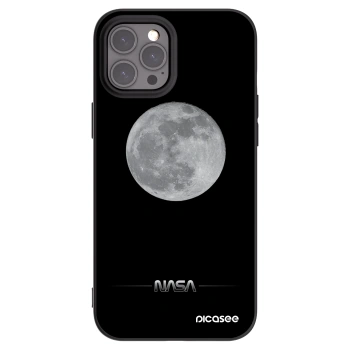 Picasee Μαύρη θήκη σιλικόνης για Apple iPhone 12 Pro Max - Moon Minimal