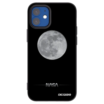 Picasee Μαύρη θήκη σιλικόνης για Apple iPhone 12 mini - Moon Minimal