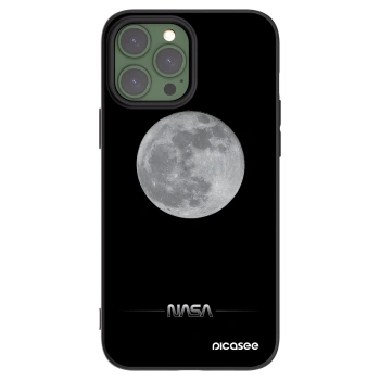 Picasee Μαύρη θήκη σιλικόνης για Apple iPhone 13 Pro Max - Moon Minimal