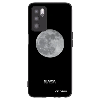 Picasee Μαύρη θήκη σιλικόνης για OPPO A16 - Moon Minimal