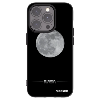Picasee Μαύρη θήκη σιλικόνης για Apple iPhone 15 Pro - Moon Minimal