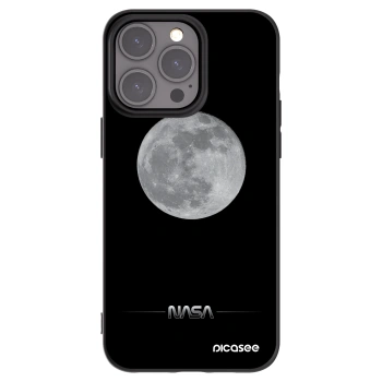 Picasee Μαύρη θήκη σιλικόνης για Apple iPhone 15 Pro Max - Moon Minimal
