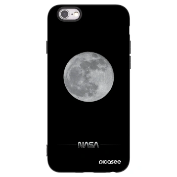Picasee Μαύρη θήκη σιλικόνης για Apple iPhone 6/6S - Moon Minimal