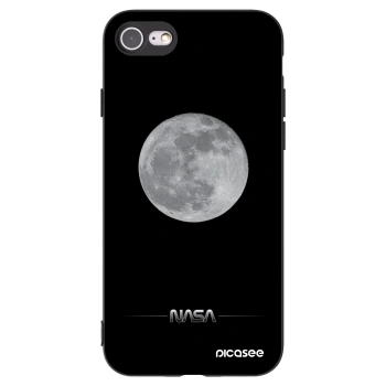 Picasee Μαύρη θήκη σιλικόνης για Apple iPhone 7 - Moon Minimal