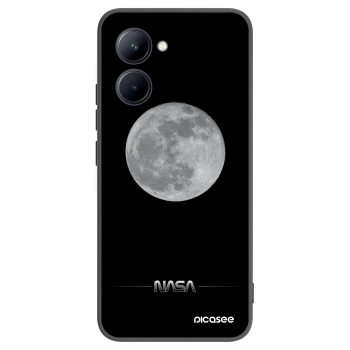 Picasee Μαύρη θήκη σιλικόνης για Realme C33 (2023) - Moon Minimal