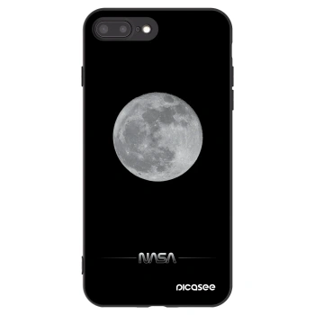 Picasee Μαύρη θήκη σιλικόνης για Apple iPhone 7 Plus - Moon Minimal