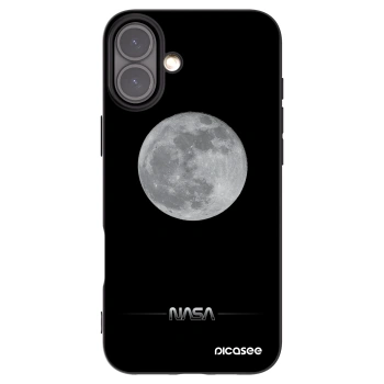 Picasee Μαύρη θήκη σιλικόνης για Apple iPhone 16 Plus - Moon Minimal