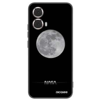 Picasee Μαύρη θήκη σιλικόνης για Motorola Moto G85 - Moon Minimal