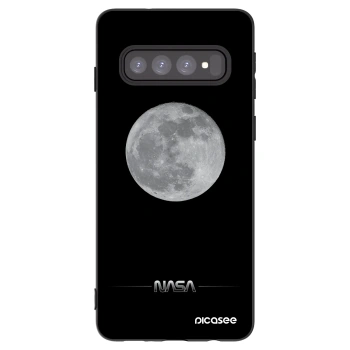Picasee Μαύρη θήκη σιλικόνης για Samsung Galaxy S10 G973 - Moon Minimal