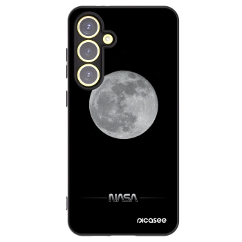 Picasee Μαύρη θήκη σιλικόνης για Samsung Galaxy S24 FE S721B - Moon Minimal