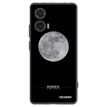 Picasee Μαύρη θήκη σιλικόνης για Motorola Moto G35 5G - Moon Minimal
