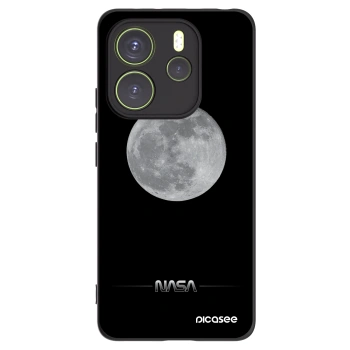 Picasee Μαύρη θήκη σιλικόνης για Xiaomi Redmi Note 14 4G - Moon Minimal