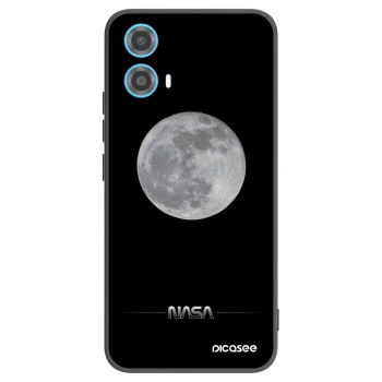 Picasee Μαύρη θήκη σιλικόνης για Motorola Moto G34 5G - Moon Minimal