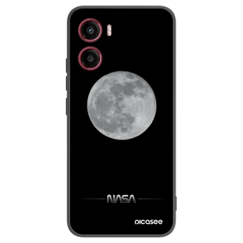 Picasee Μαύρη θήκη σιλικόνης για Motorola Moto G05 - Moon Minimal