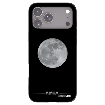Picasee Μαύρη θήκη σιλικόνης για Apple iPhone 17 Pro Max - Moon Minimal