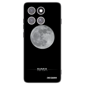 Picasee Μαύρη θήκη σιλικόνης για Motorola Edge 60 Fusion - Moon Minimal