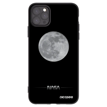 Picasee Μαύρη θήκη σιλικόνης για Apple iPhone 11 Pro Max - Moon Minimal