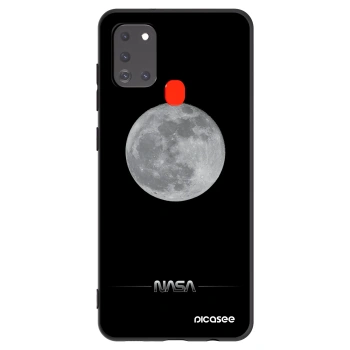 Picasee Μαύρη θήκη σιλικόνης για Samsung Galaxy A21s - Moon Minimal
