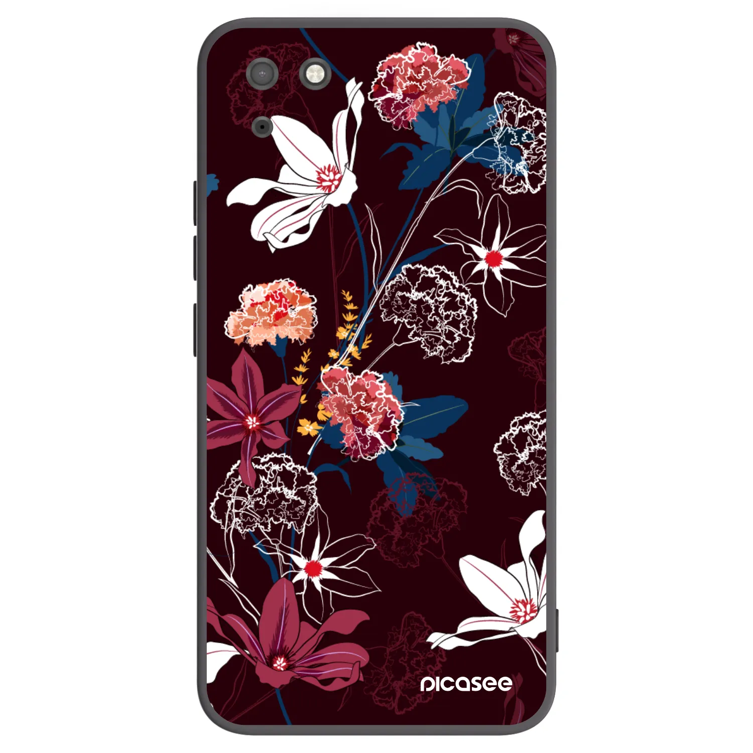 Picasee Μαύρη θήκη σιλικόνης για Huawei Y5P - Dark Meadow