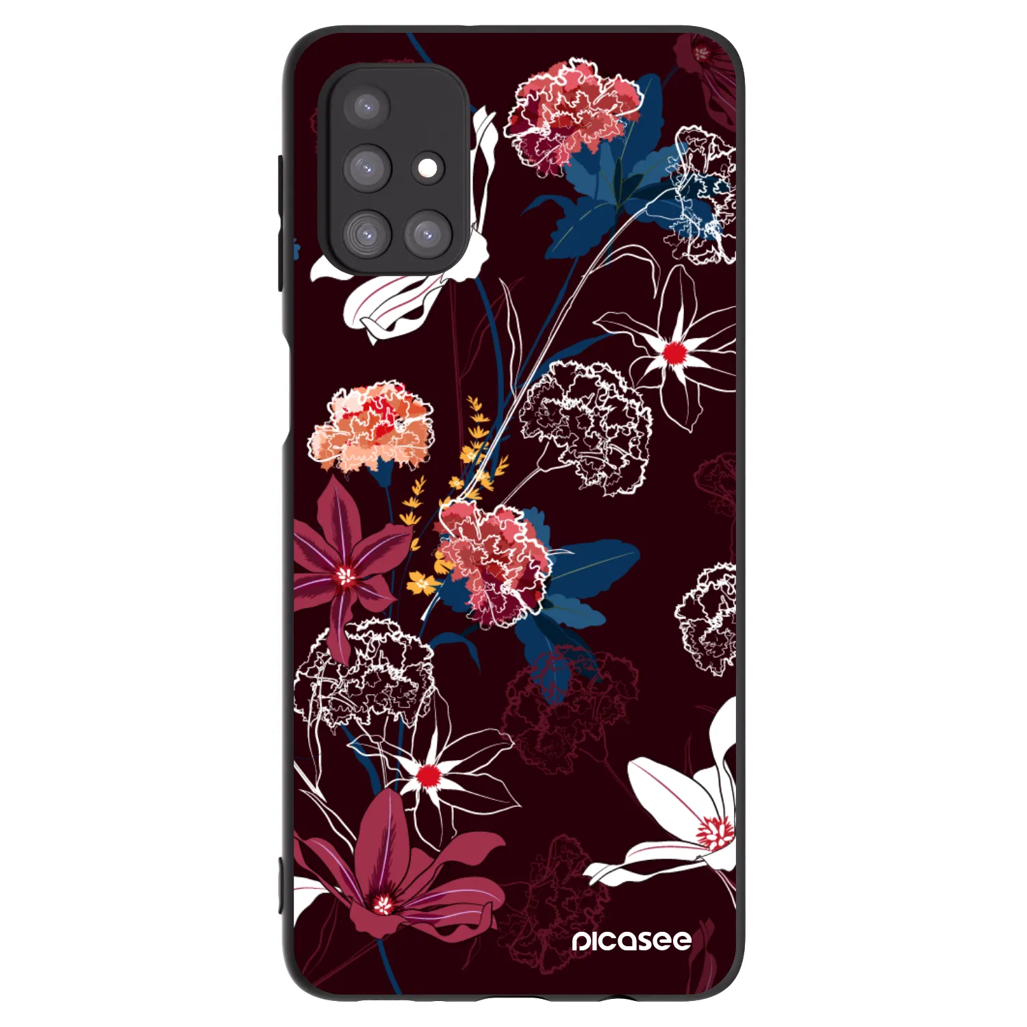 Picasee Μαύρη θήκη σιλικόνης για Samsung Galaxy M31s - Dark Meadow