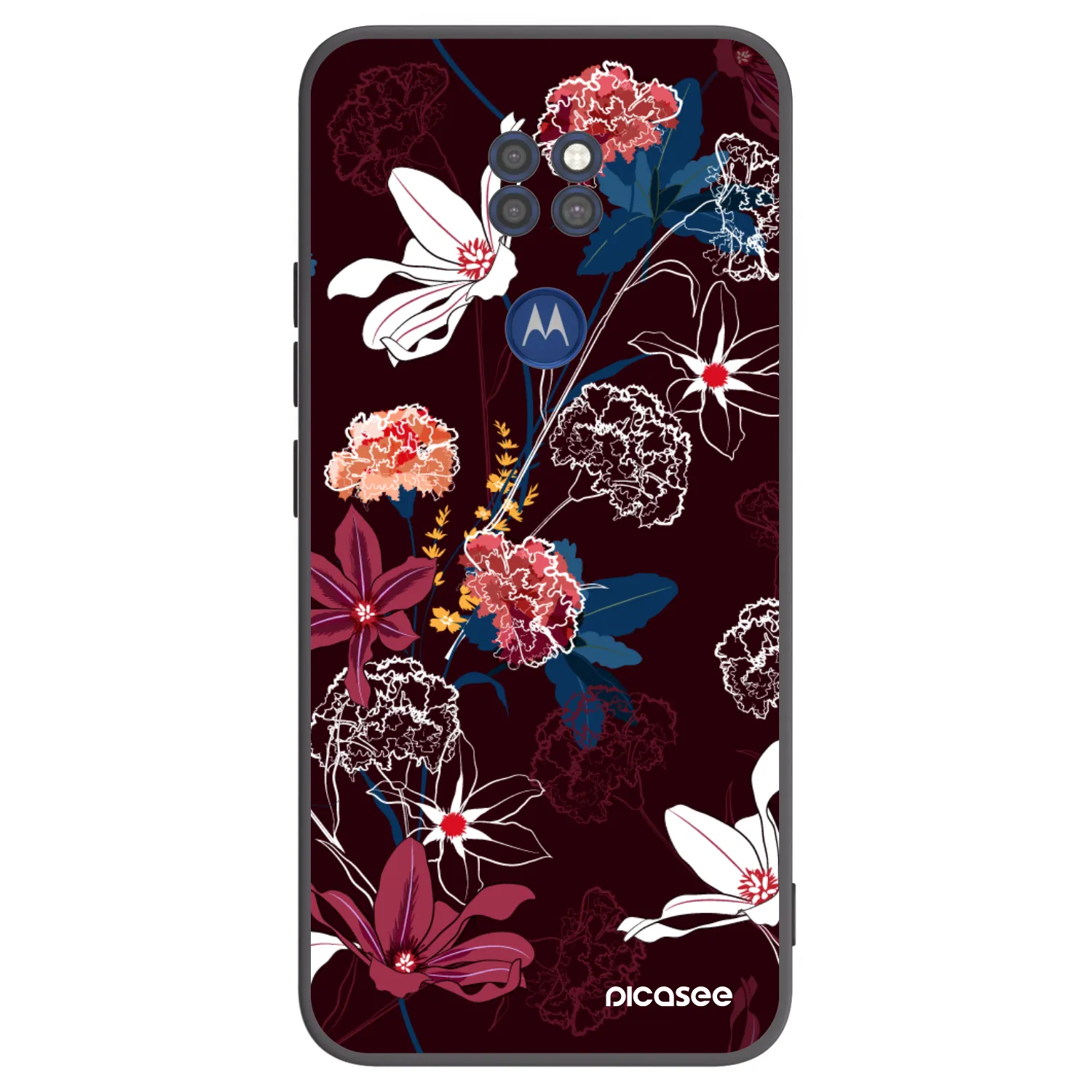 Picasee Μαύρη θήκη σιλικόνης για Motorola Moto G9 Play - Dark Meadow