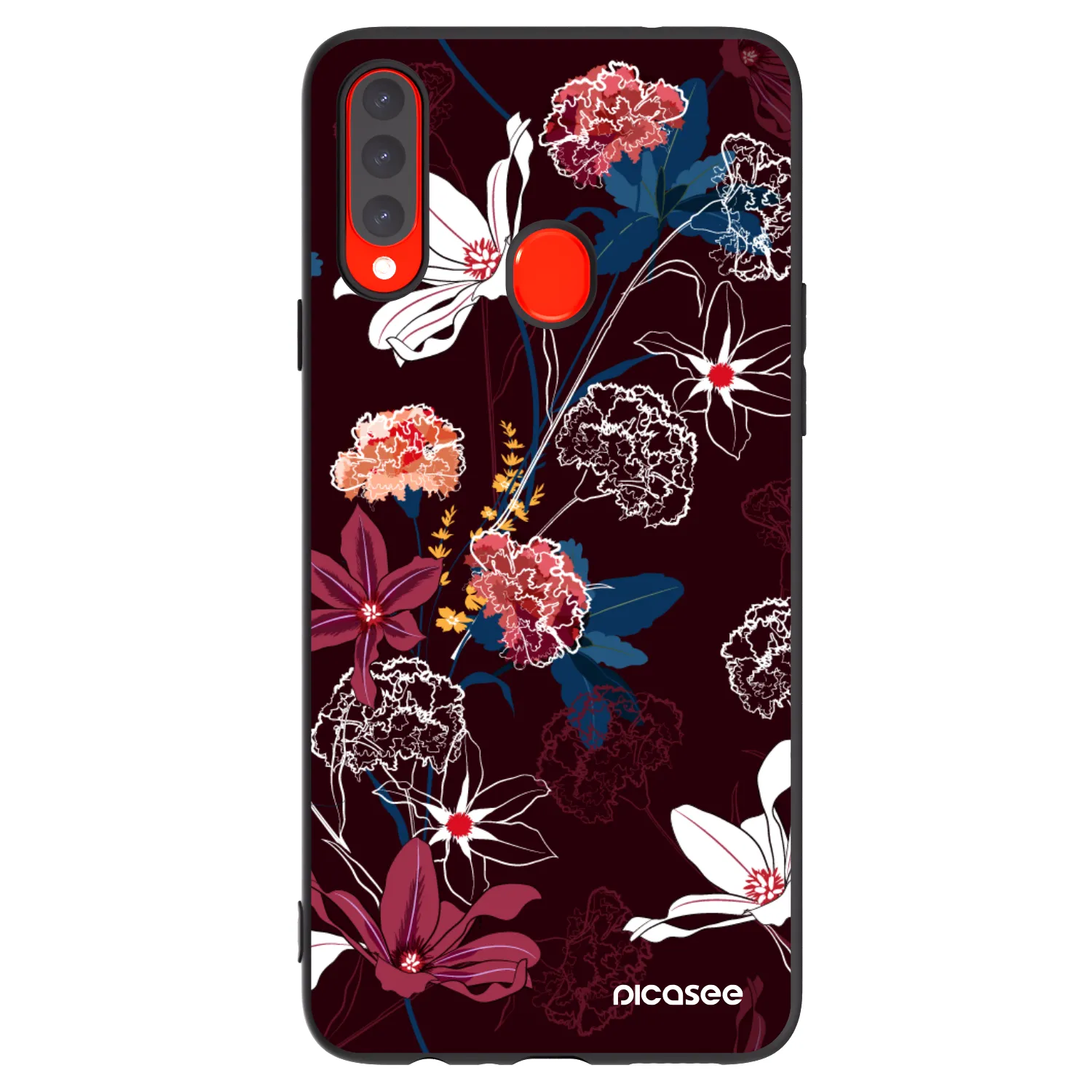 Picasee Μαύρη θήκη σιλικόνης για Samsung Galaxy A20s - Dark Meadow