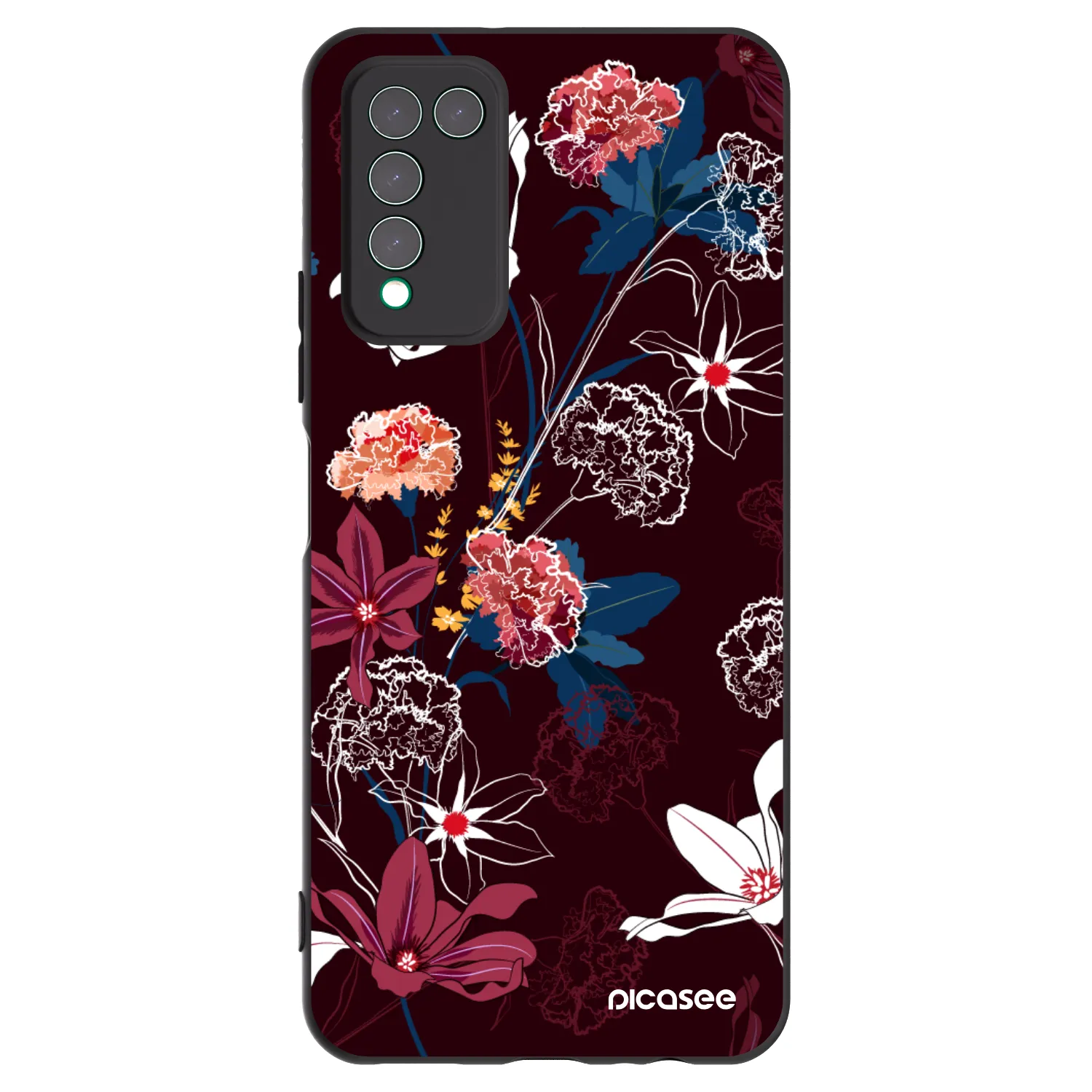 Picasee Μαύρη θήκη σιλικόνης για Honor 10X Lite - Dark Meadow