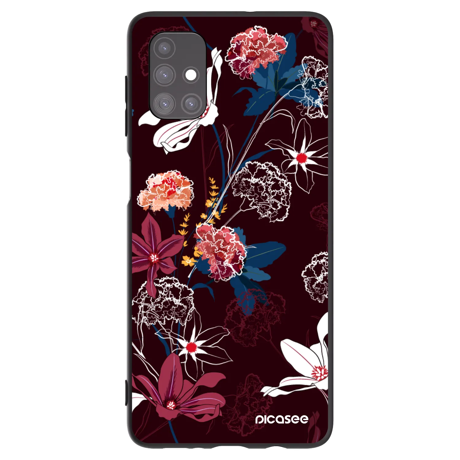 Picasee Μαύρη θήκη σιλικόνης για Samsung Galaxy M51 M515F - Dark Meadow