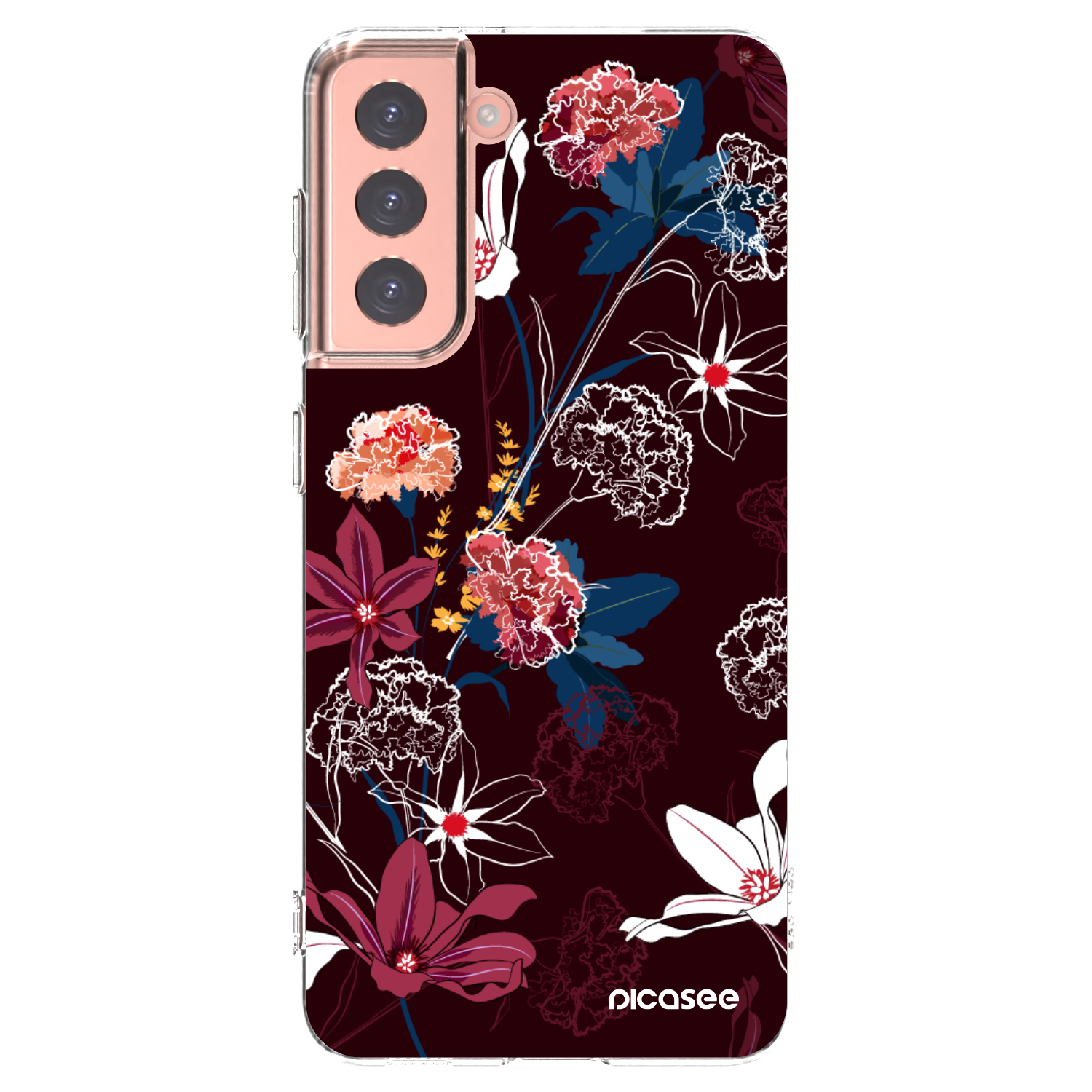 Picasee διαφανής θήκη σιλικόνης Samsung Galaxy S21 5G G991B - Dark Meadow