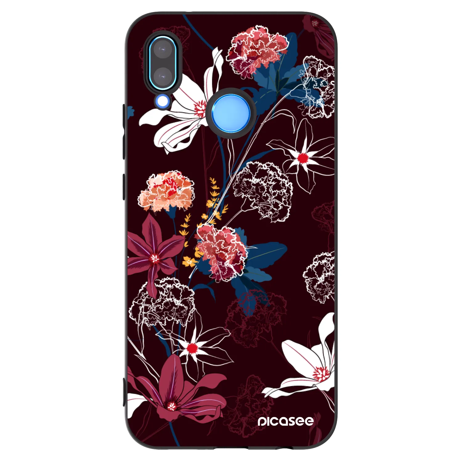Picasee Μαύρη θήκη σιλικόνης για Huawei P20 Lite - Dark Meadow